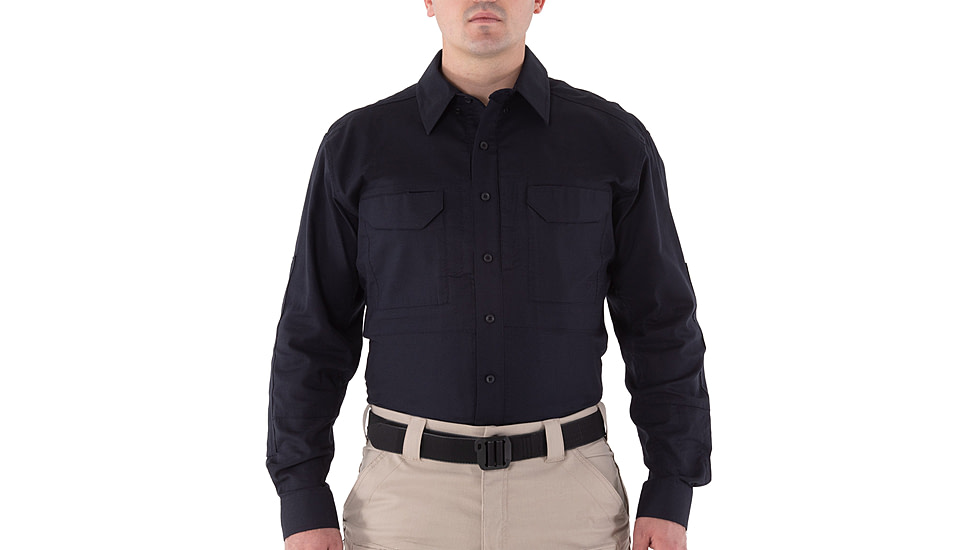 First Tactical V2 Tactical Long Sleeve Shirt - Mens, Midnight Navy, 4XL, T, 111006-729-4XL-T