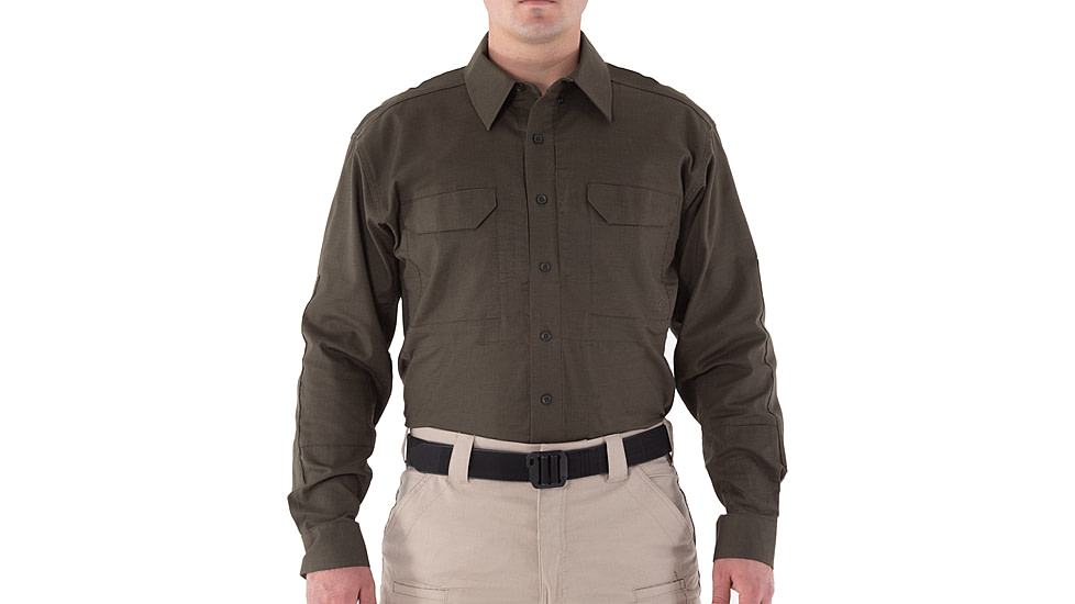 First Tactical V2 Tactical Long Sleeve Shirt - Mens, OD Green, 4XL, T, 111006-830-4XL-T