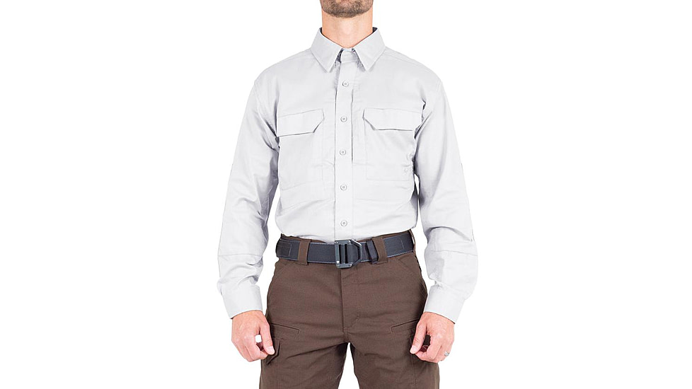 First Tactical V2 Tactical Long Sleeve Shirt - Mens, White, 2XL, T, 111006-010-XXL-T