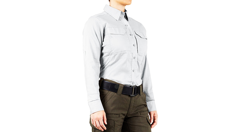 First Tactical V2 Tactical Long Sleeve Shirt - Womens, White, Large, R, 121006-010-L-R