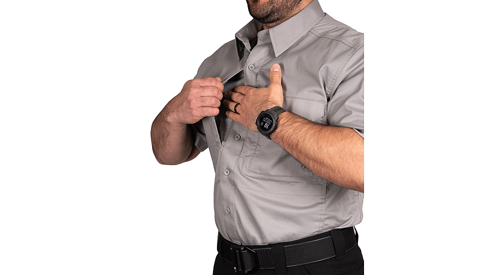 First Tactical V2 Tactical Short Sleeve Shirt - Mens, Tall, Nickel Gray, Extra Large, 112007-083-XL-T
