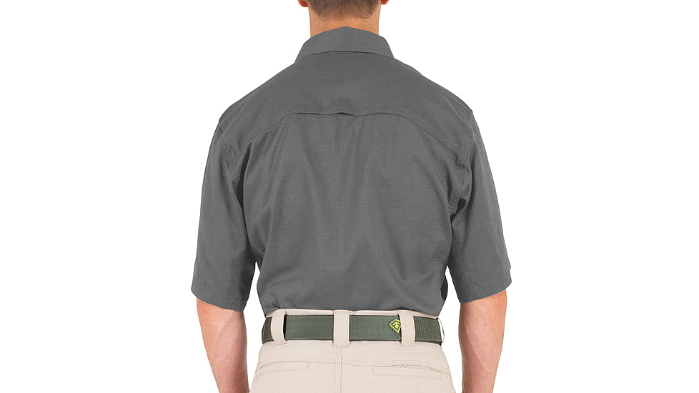 First Tactical V2 Tactical Short Sleeve Shirt - Mens, Wolf Grey, Large, T, 112007-036-L-T