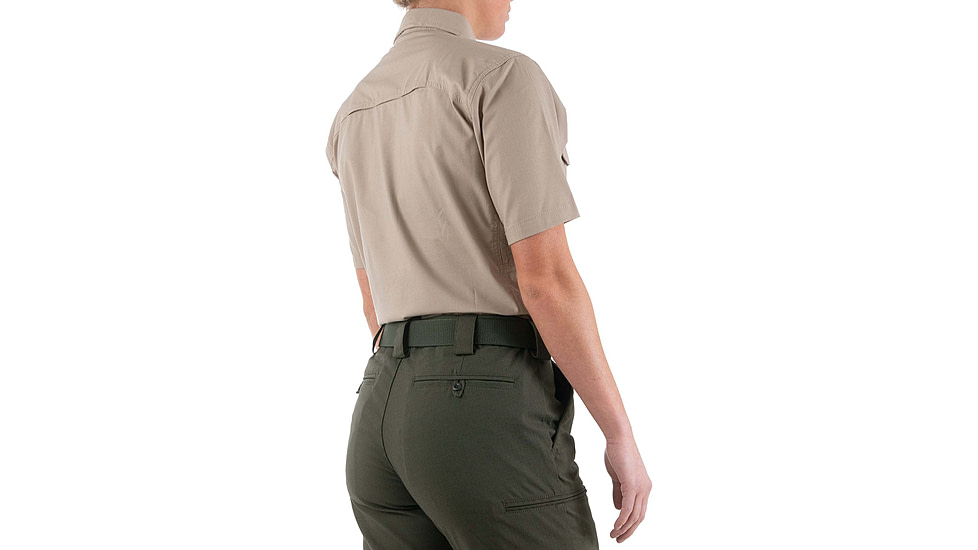 First Tactical V2 Tactical Short Sleeve Shirt - Womens, Khaki, Small, 122007-055-S