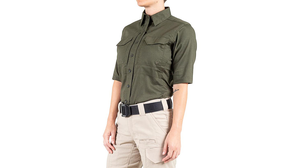 First Tactical V2 Tactical Short Sleeve Shirt - Womens, OD Green, 2XL, 122007-830-XXL