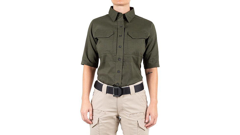 First Tactical V2 Tactical Short Sleeve Shirt - Womens, OD Green, 2XL, 122007-830-XXL
