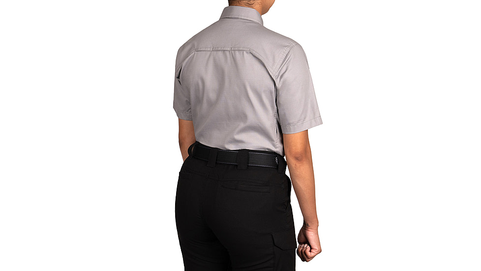 First Tactical V2 Tactical Short Sleeve Shirt - Womens, Regular, Nickel Gray, Extra Large, 122007-083-XL-R