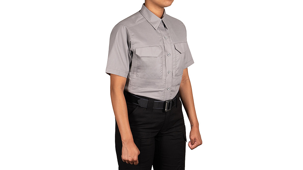 First Tactical V2 Tactical Short Sleeve Shirt - Womens, Regular, Nickel Gray, Extra Large, 122007-083-XL-R