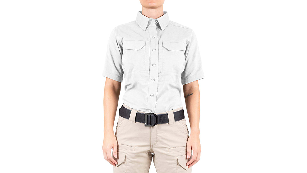 First Tactical V2 Tactical Short Sleeve Shirt - Womens, White, Extra Large, 122007-010-XL