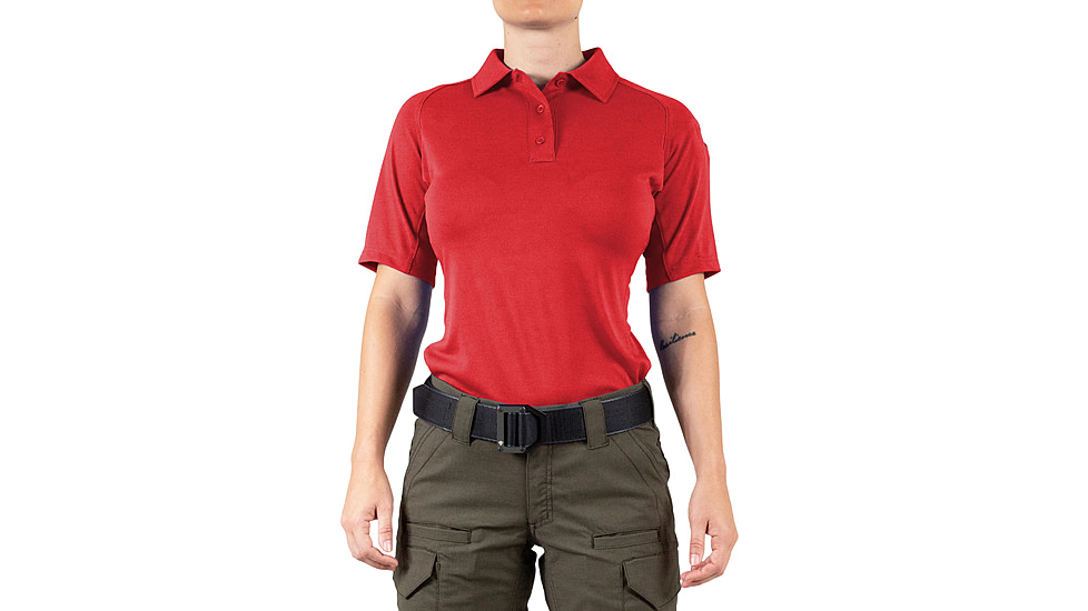First Tactical Performance Short Sleeve Polo - Women's, Red, 3XL, 122509-400-3XL