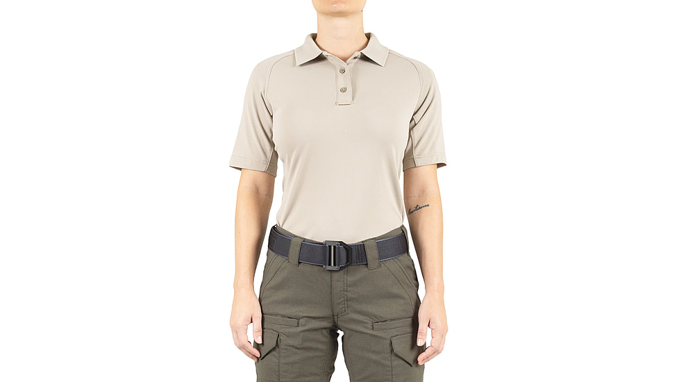 First Tactical Performance Short Sleeve Polo - Women's, Silver Tan, 3XL, 122509-065-3XL