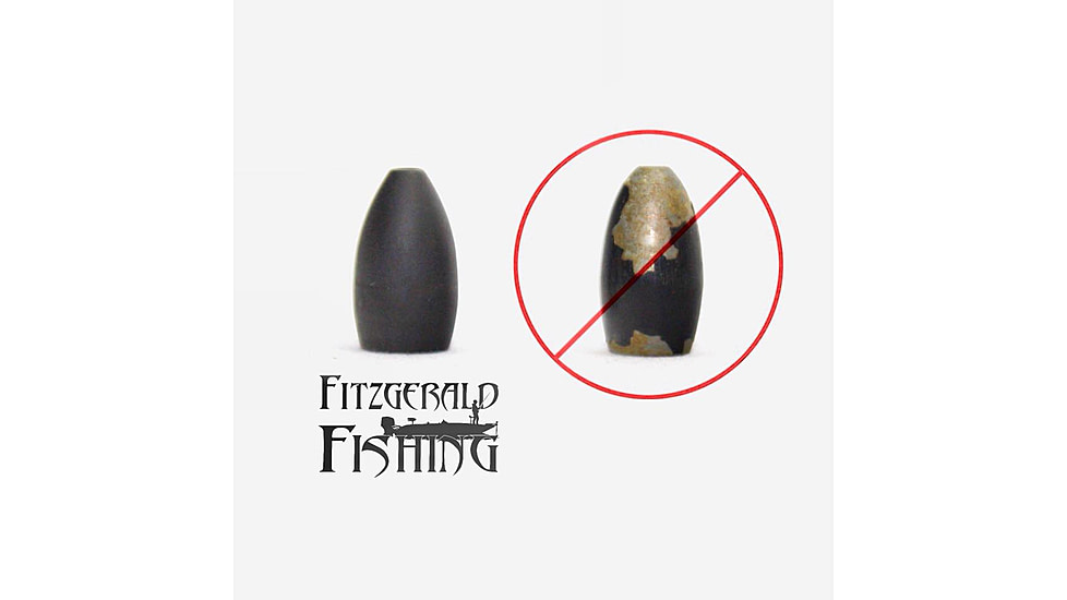 Fitzgerald Fishing F.F Tungsten Worm Weights, Black, 1/8oz, FFWW-1/8OZ