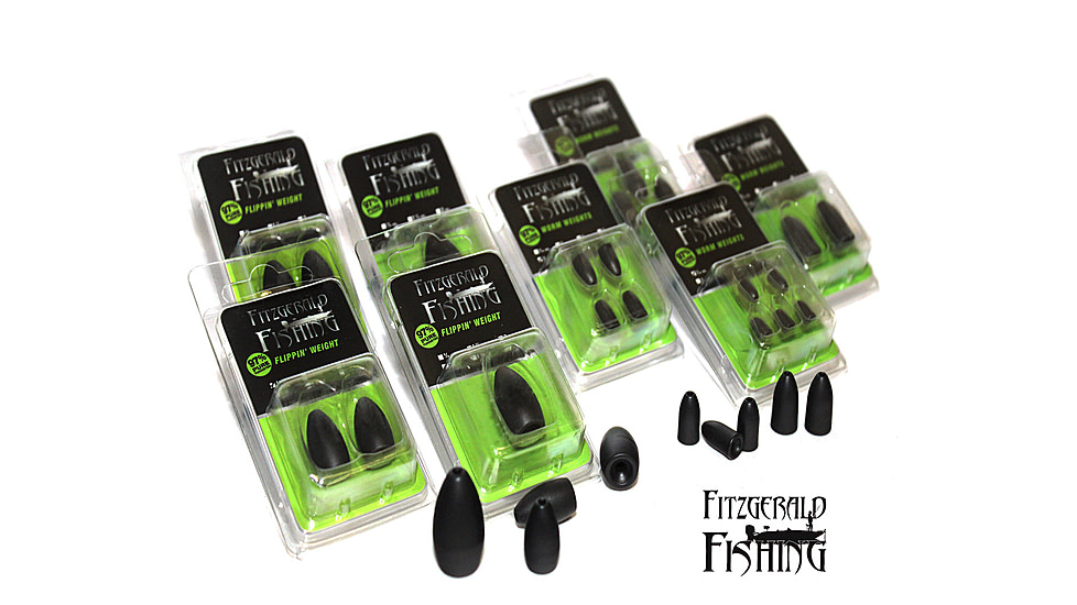 Fitzgerald Fishing F.F Tungsten Worm Weights, Black, 1/8oz, FFWW-1/8OZ