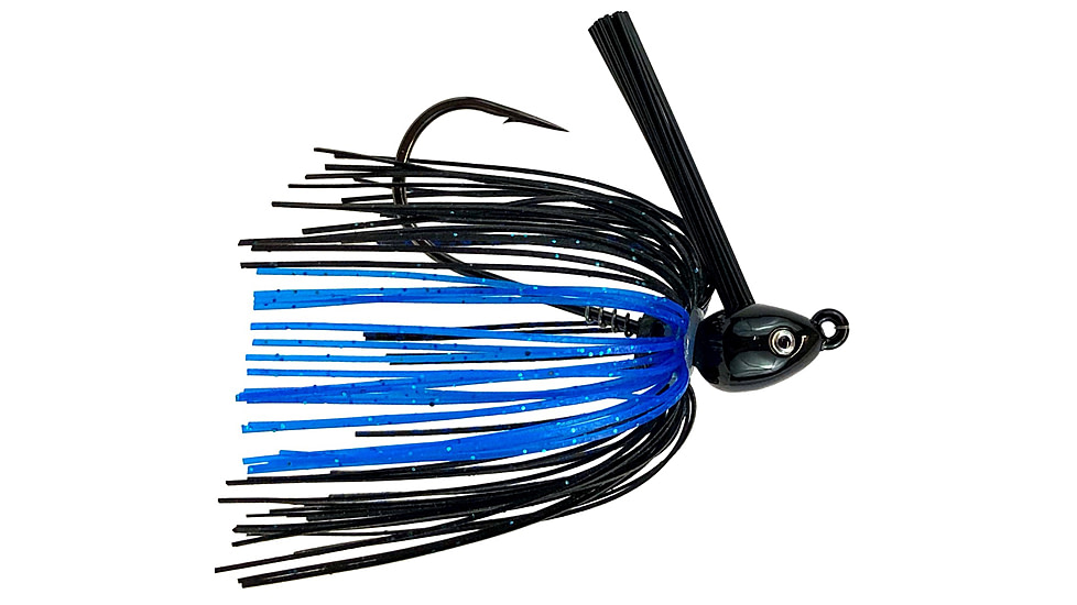 Fitzgerald Fishing Tungsten Swim Jig, Black/Blue, 3/8oz, FFSWJ38BB