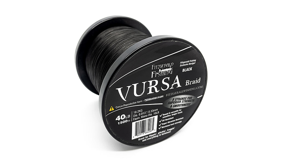 Fitzgerald Fishing Vursa Braid Line, 30LB, Green, 150yds, VBG30150