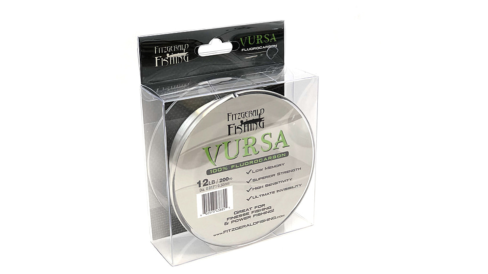 Fitzgerald Fishing Vursa Fluorocarbon Line, 8lb, Clear, 200yds, VF8200