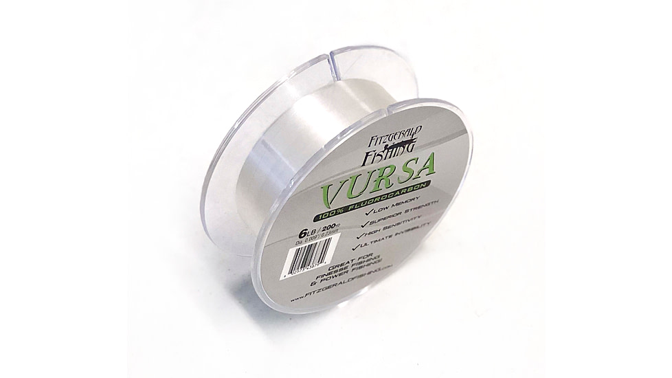 Fitzgerald Fishing Vursa Fluorocarbon Line, 8lb, Clear, 200yds, VF8200