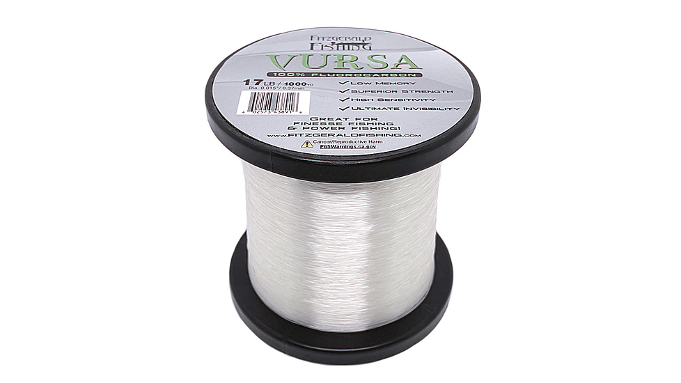 Fitzgerald Fishing Vursa Fluorocarbon Line, 8lb, Clear, 200yds, VF8200