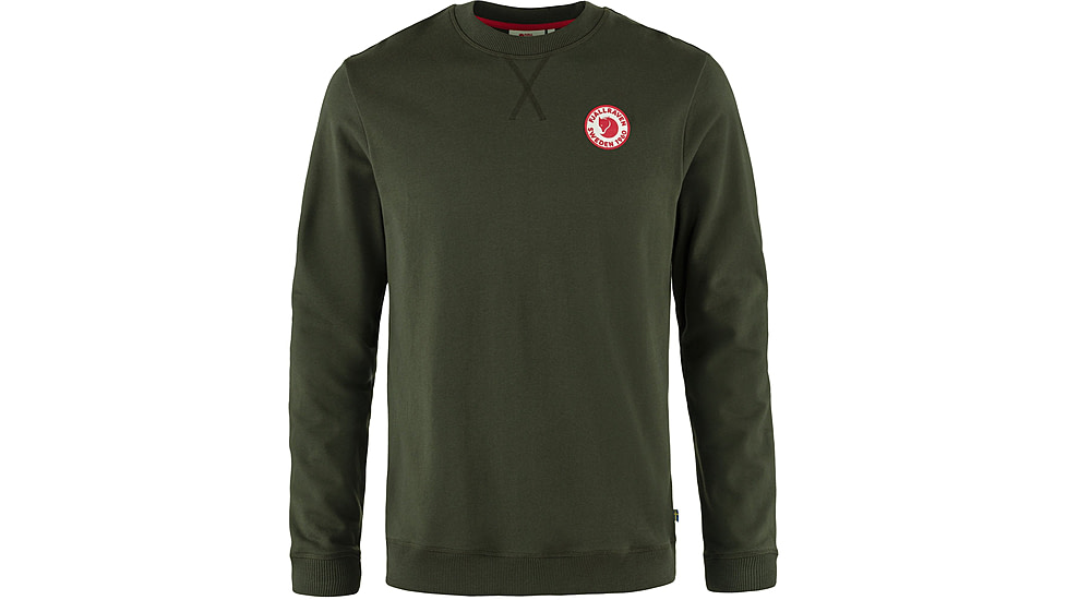 Fjallraven 1960 Logo Badge Sweater - Mens, Deep Forest, Extra Large, F87163-662-XL