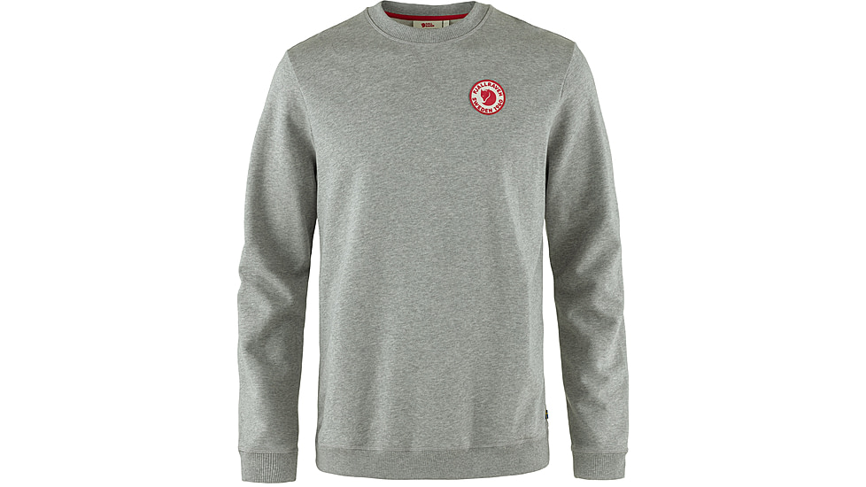 Fjallraven 1960 Logo Badge Sweater - Mens, Grey/Melange, Large, F87163-020-999-L