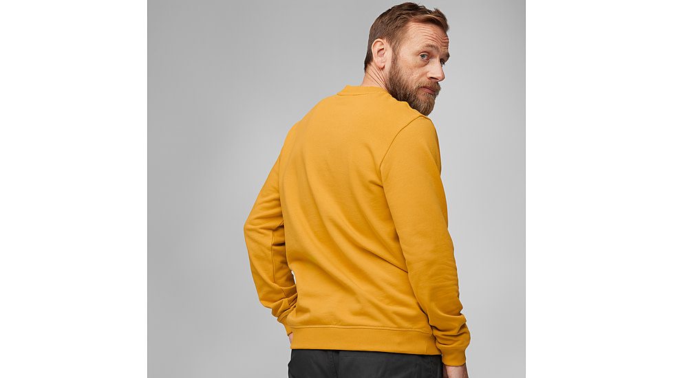 Fjallraven 1960 Logo Badge Sweater - Mens, Mustard Yellow, 2XL, F87163-161-XXL