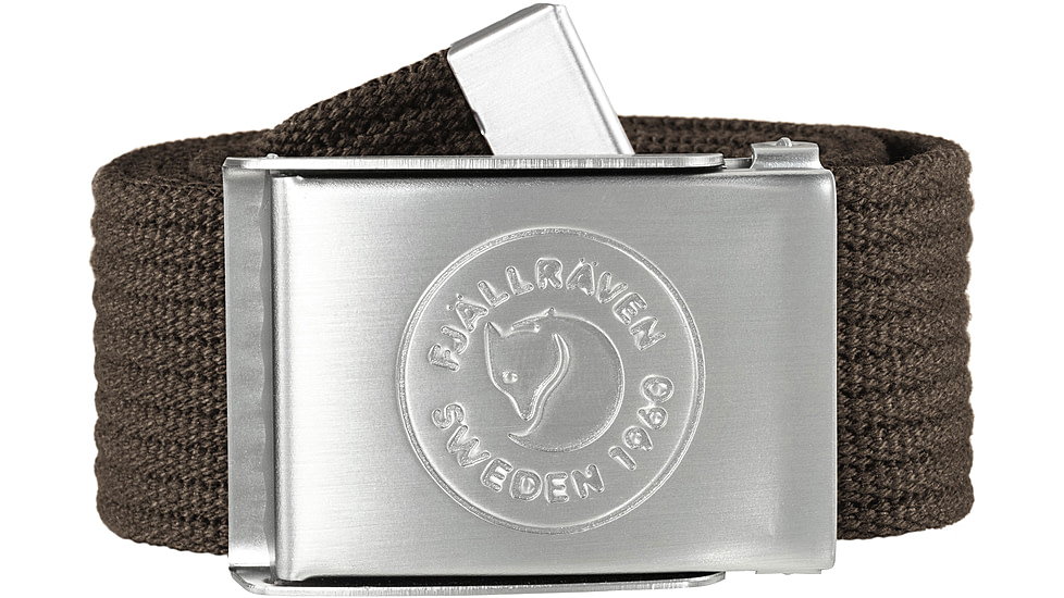 Fjallraven 1960 Logo Belt, Dark Olive, One Size, F86978-633-OneSize
