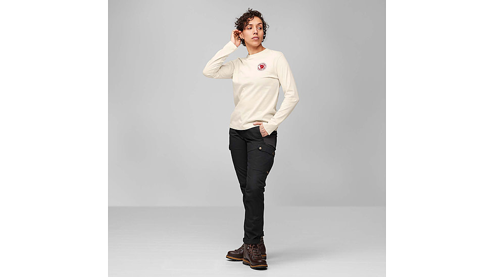 Fjallraven 1960 Logo T-Shirt Long Sleeve - Womens, Chalk White, 2XS, F86989-113-XXS
