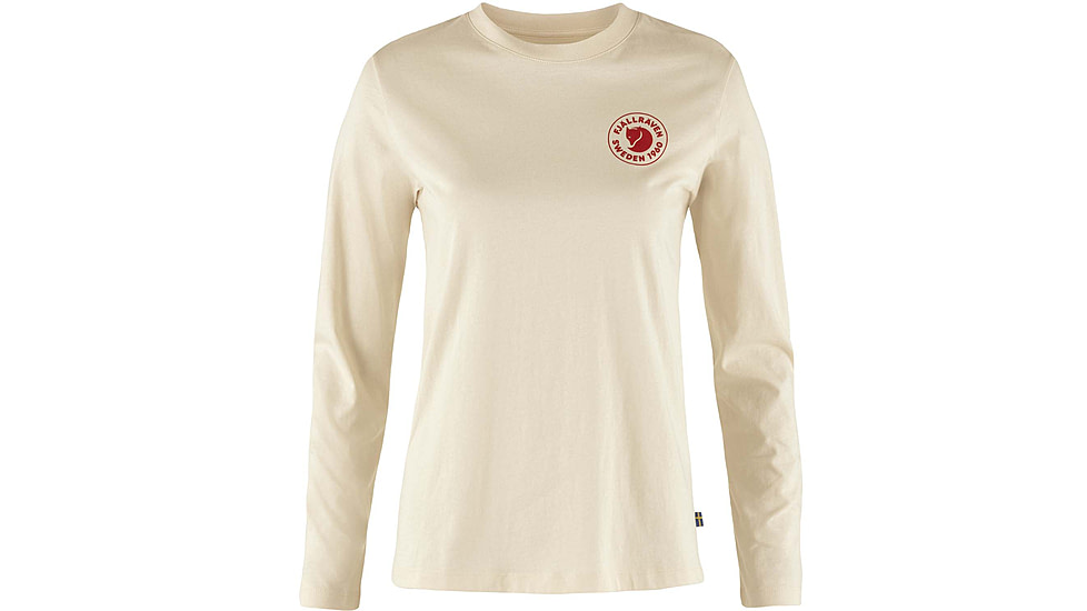 Fjallraven 1960 Logo T-Shirt Long Sleeve - Womens, Chalk White, 2XS, F86989-113-XXS