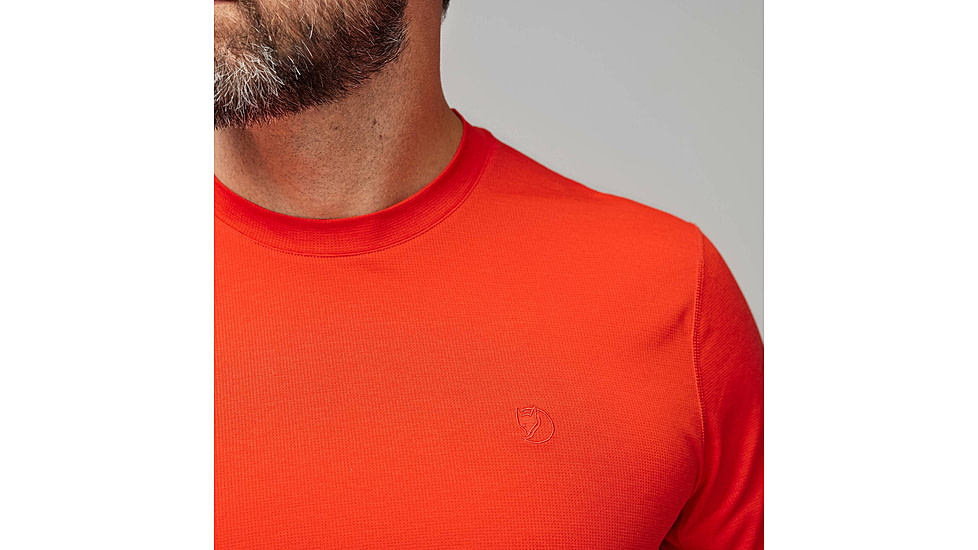 Fjallraven Abisko Day Hike Long Sleeve - Mens, Flame Orange, Extra Large, F12600214-214-XL