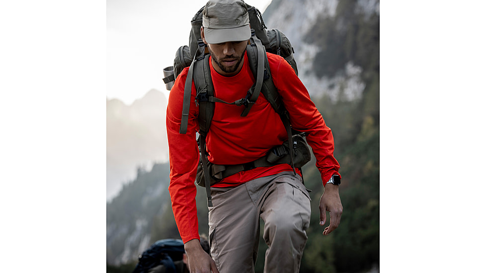 Fjallraven Abisko Day Hike Long Sleeve - Mens, Flame Orange, Extra Large, F12600214-214-XL