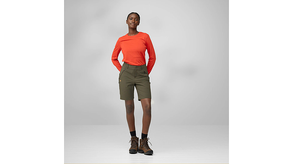 Fjallraven Abisko Trail Stretch Shorts - Womens, Deep Forest, 44, F14200143-662-44
