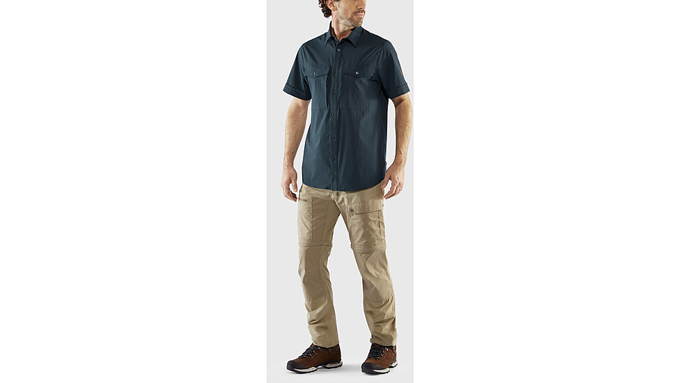Fjallraven Abisko Trekking Short Sleeve Shirt - Mens, Dark Navy, Small, F87939-555-S