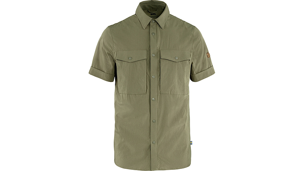 Fjallraven Abisko Trekking Short Sleeve Shirt - Mens, Light Olive, Large, F87939-622-L
