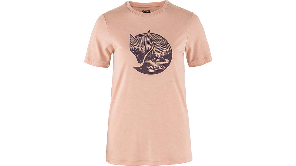 Fjallraven Abisko Wool Fox Short Sleeve - Women's, Chalk Rose Port, Medium, F84118-302-357-M