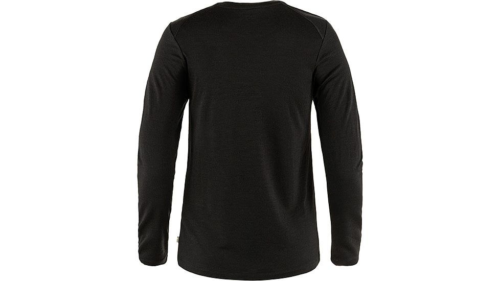 Fjallraven Abisko Wool Long Sleeve - Womens, Black, Extra Large, F84102-550-XL