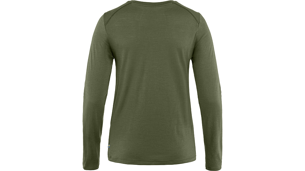Fjallraven Abisko Wool Long Sleeve - Womens, Laurel Green, 2XS, F84102-625-XXS