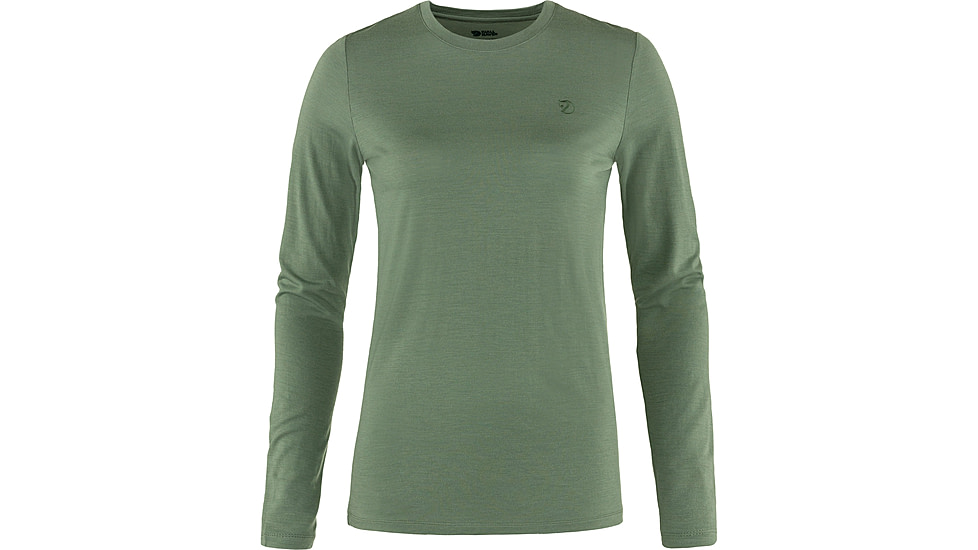 Fjallraven Abisko Wool Long Sleeve - Womens, Patina Green, 2XS, F84102-614-XXS