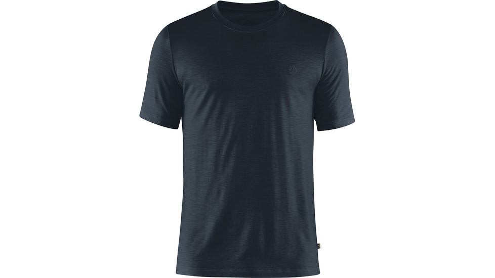 Fjallraven Abisko Wool Short Sleeve T-Shirt - Mens, Dark Navy, Large, F87193-555-L