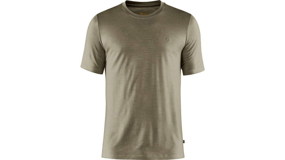 Fjallraven Abisko Wool Short Sleeve T-Shirt - Mens, Light Olive, Medium, F87193-622-M