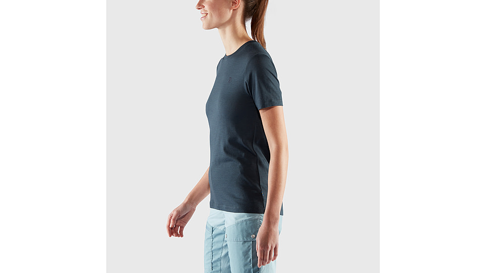 Fjallraven Abisko Wool Short Sleeve - Womens, Black, Small, F84101-550-S