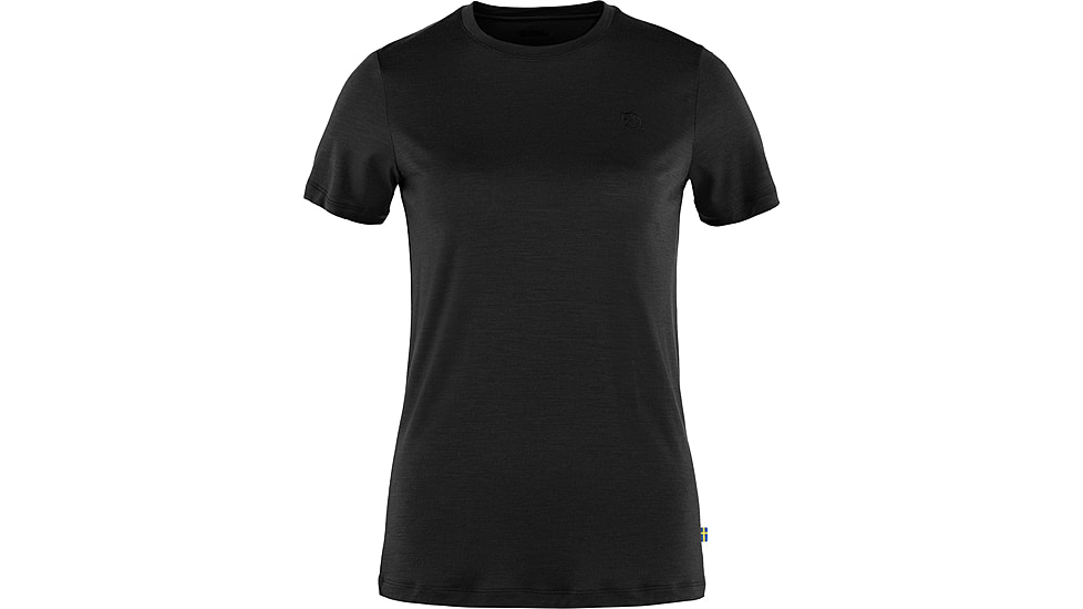 Fjallraven Abisko Wool Short Sleeve - Womens, Black, Small, F84101-550-S