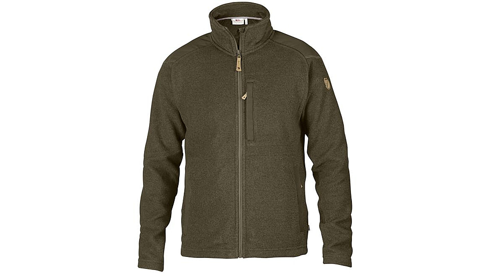 Fjallraven Buck Fleece Jacket - Mens, Dark Olive, Extra Small, F81328-633-XS