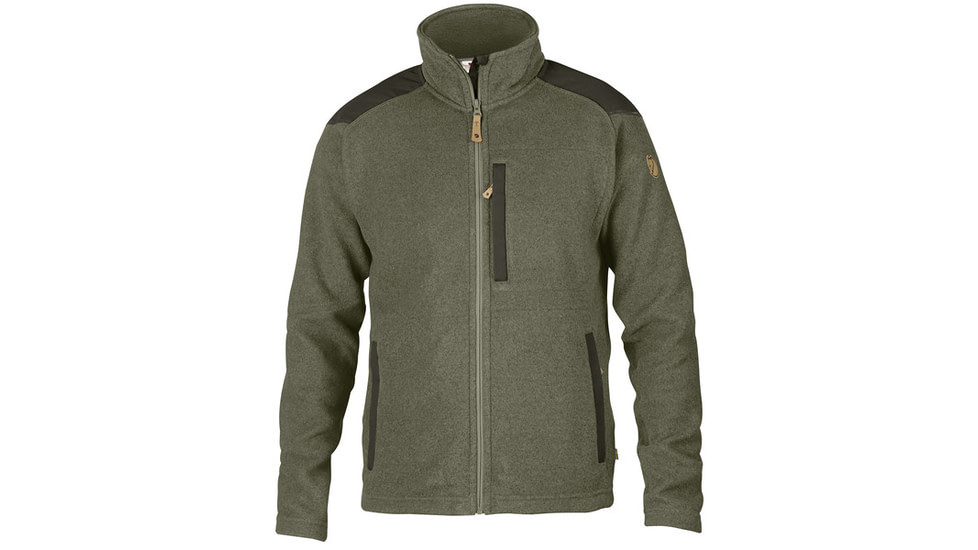 Fjallraven Buck Fleece Jacket - Mens, Laurel Green/Deep Forest, Small, F81328-625-662-S