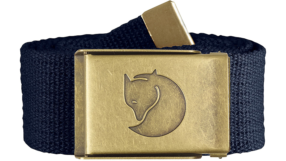 Fjallraven Canvas Brass Belt 4 cm, Dark Navy, One Size, F77297-555-1 Size