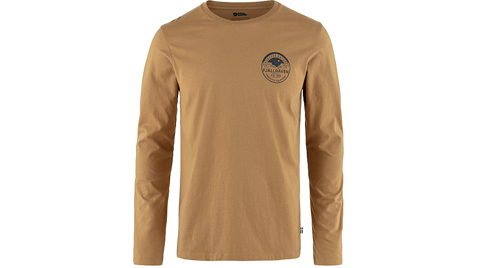 Fjallraven Forever Nature Badge Long Sleeve - Mens, Buckwheat Brown, Extra Small, F87303-232-XS
