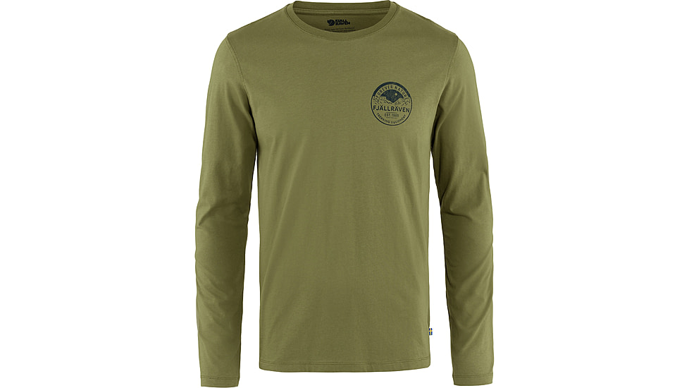 Fjallraven Forever Nature Badge Long Sleeve - Mens, Caper Green, 2XL, F87303-677-XXL
