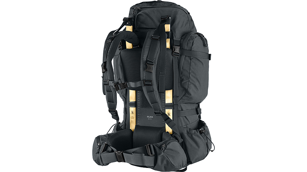 Fjallraven Kajka 55L Backpacks - Unisex, Coal Black, Large, F23200256-37-One Size