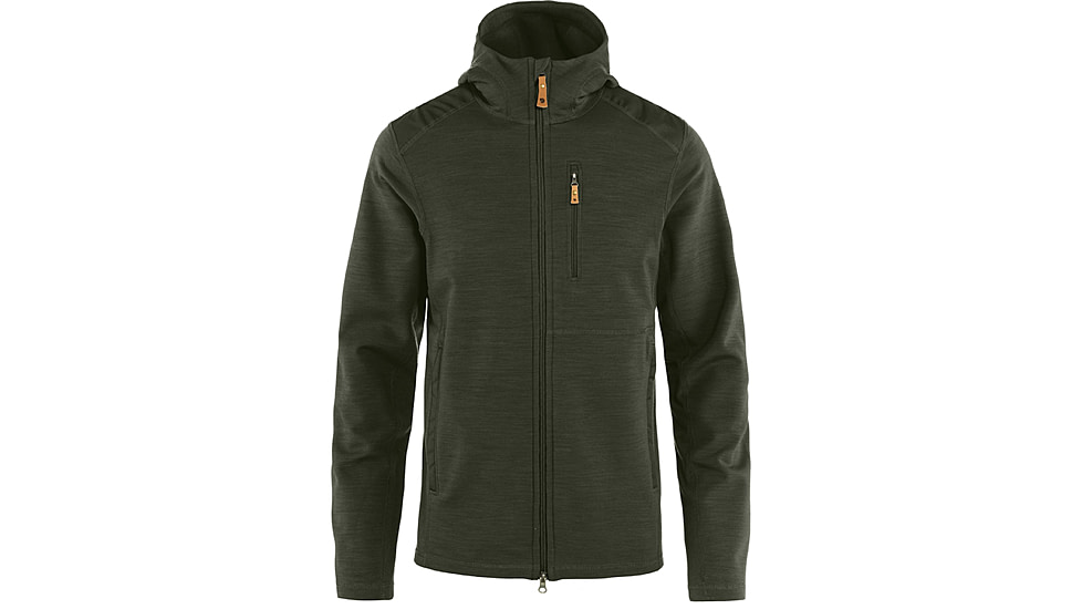 Fjallraven Keb Fleece Hoodie - Mens, Deep Forest, Extra Small, F81479-662-XS