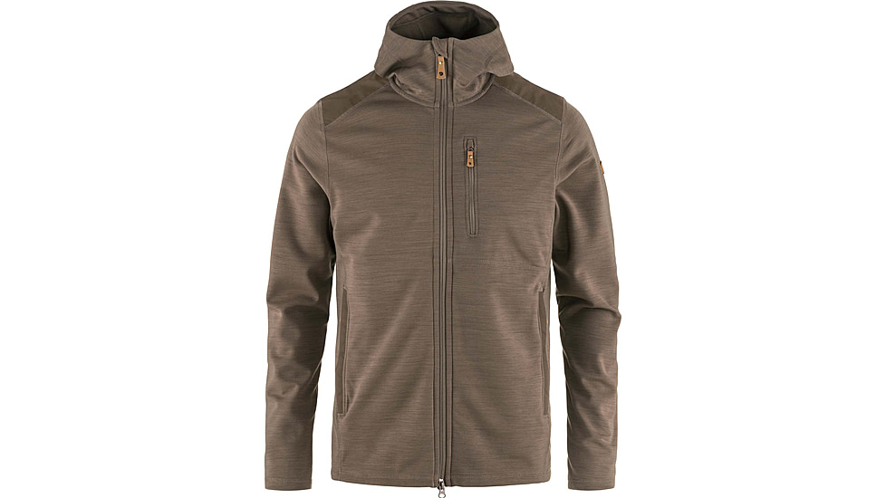 Fjallraven Keb Fleece Hoodie - Mens, Suede Brown, Medium, F81479-244-M