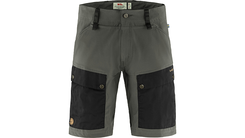 Fjallraven Keb Shorts - Mens, Black/Stone Grey, 50, F80809-550-18-50