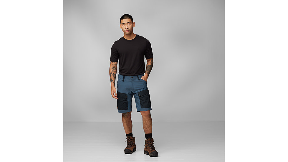 Fjallraven Keb Shorts - Mens, Dark Navy/Uncle Blue, 52, F80809-555-520-52